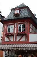  One of the many half-timbered houses of Boppard.  This one is right off of the market place.