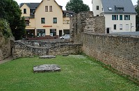  This is part of the remnants of the original Roman wall that surrounded a fort located at Boppard.  The wall was built in the middle of the 4th century and was in place and used for over a thousand years.