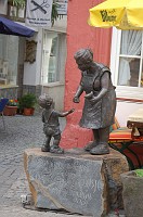  An interesting statue outside the restaurant.  The first part of the engraving says simply, 