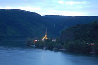  A close up of the little church in the village of Filsen across the river.