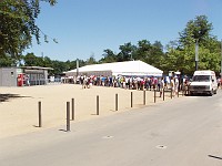  We needed to go to Frankfurt to pick up our game tickets.  This was the line we had to stand in.