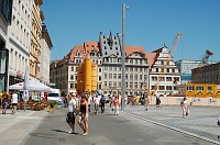  The view from the Old Town Hall isn't so pretty.  They were in the process of building a subway stop exit at the Leipzig Market Place.