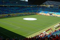  The Leipzig Stadium was the most beautiful of the three we visited.  Its capacity is 44,345.  It was full for Spain vs. Ukraine.