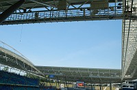  All the spectator seats were covered, which was a good thing on a hot, humid and sunny day.  I felt sorry for those sitting in the direct sunshine.