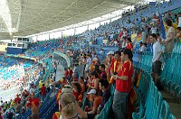  Another view of the seating in the stadium.  The area up and to the right is the press area.  This stadium didn't have a huge 