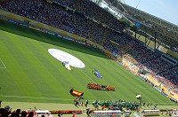  Another funky view of the opening ceremonies.