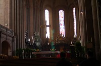  Inside the Mainz Cathedral.  Is that a green ghost there in the middle right above the altar?