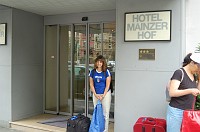  The next morning, Sandra's looking a bit sad that it's time to leave Germany.