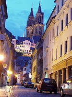  Looking up Burgstrasse to the towers of the cathedral.