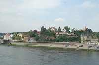  The east side of the Elbe, opposite the city.