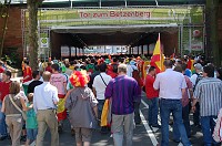  Time to head to the game.  This is the Gate to Mount Betzen, where the stadium sits.