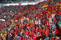  The Spanish fans are having another great party.