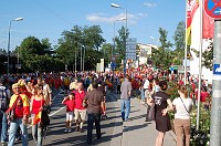  The crowd out of the stadium was worse than going in.  We headed straight to the train station to catch a train back to Neustadt.