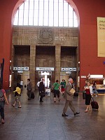  Inside the train station in Stuttgart.