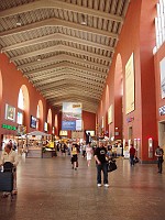  This is not the typical German train station architecture.  This seems to have more of an American Southwest feel to it.